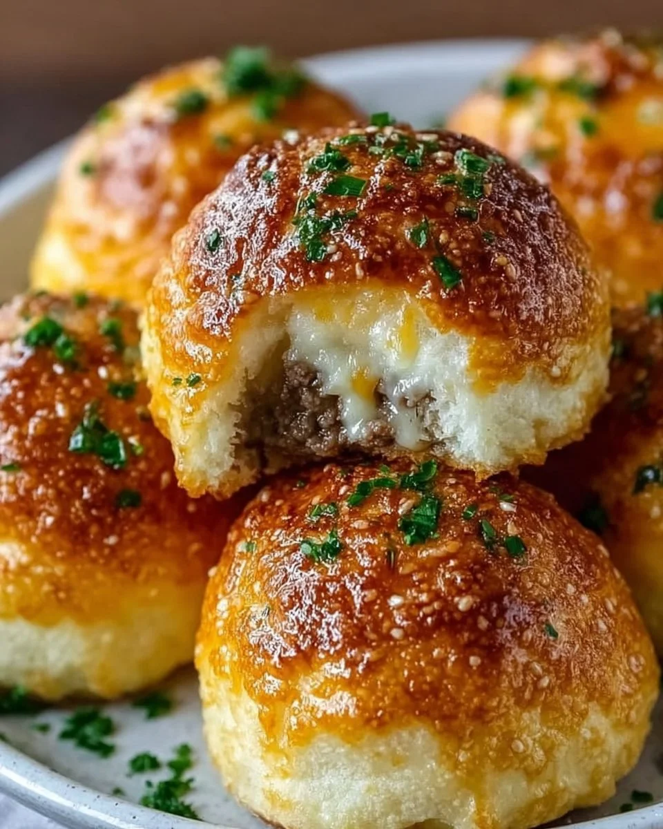 Garlic Parmesan Cheeseburger Bombs Recipe