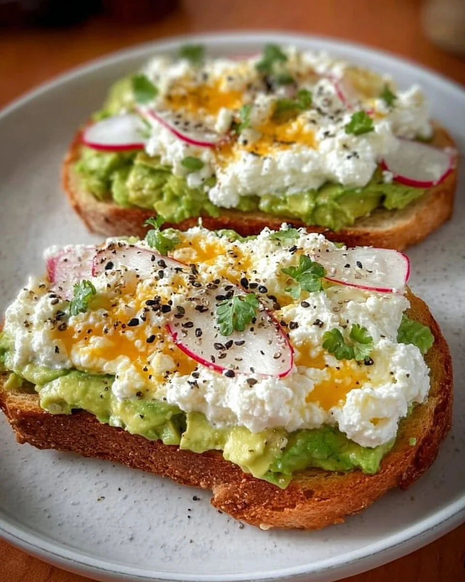Creamy Cottage Cheese Avocado Toast