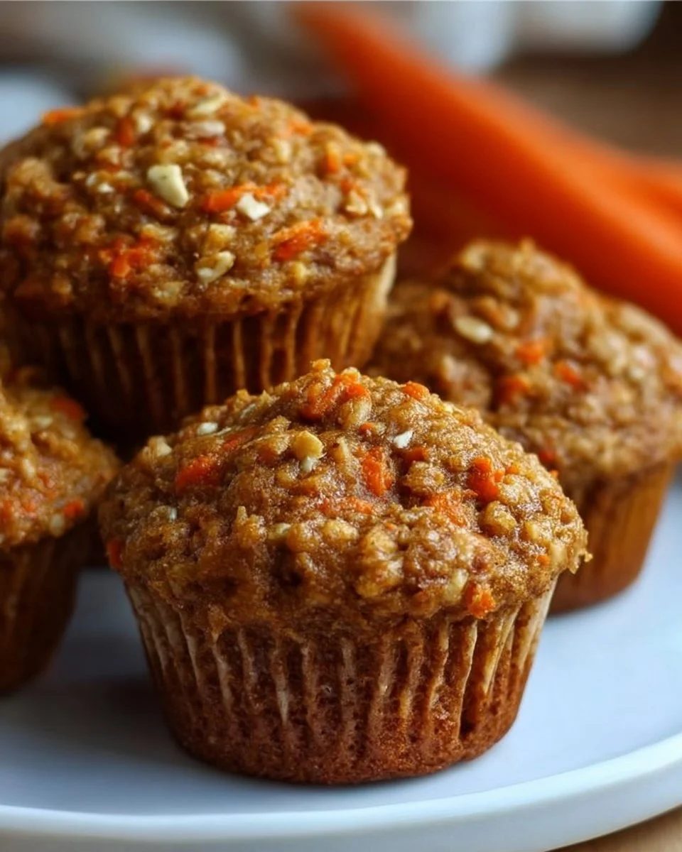 Einfache Ein-Schüssel Karotten-Haferflocken-Muffins