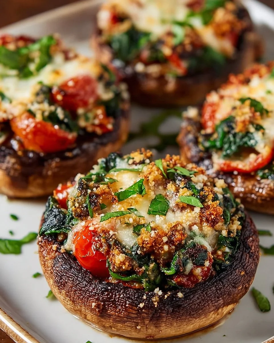 Gefüllte Portobello-Pilze