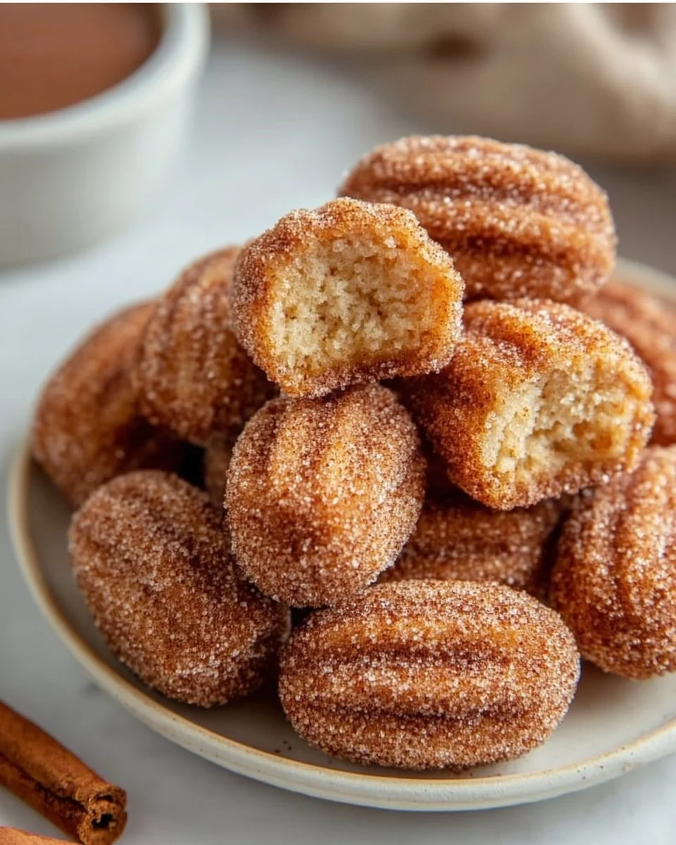 Gesunde gebackene Churro-Bissen