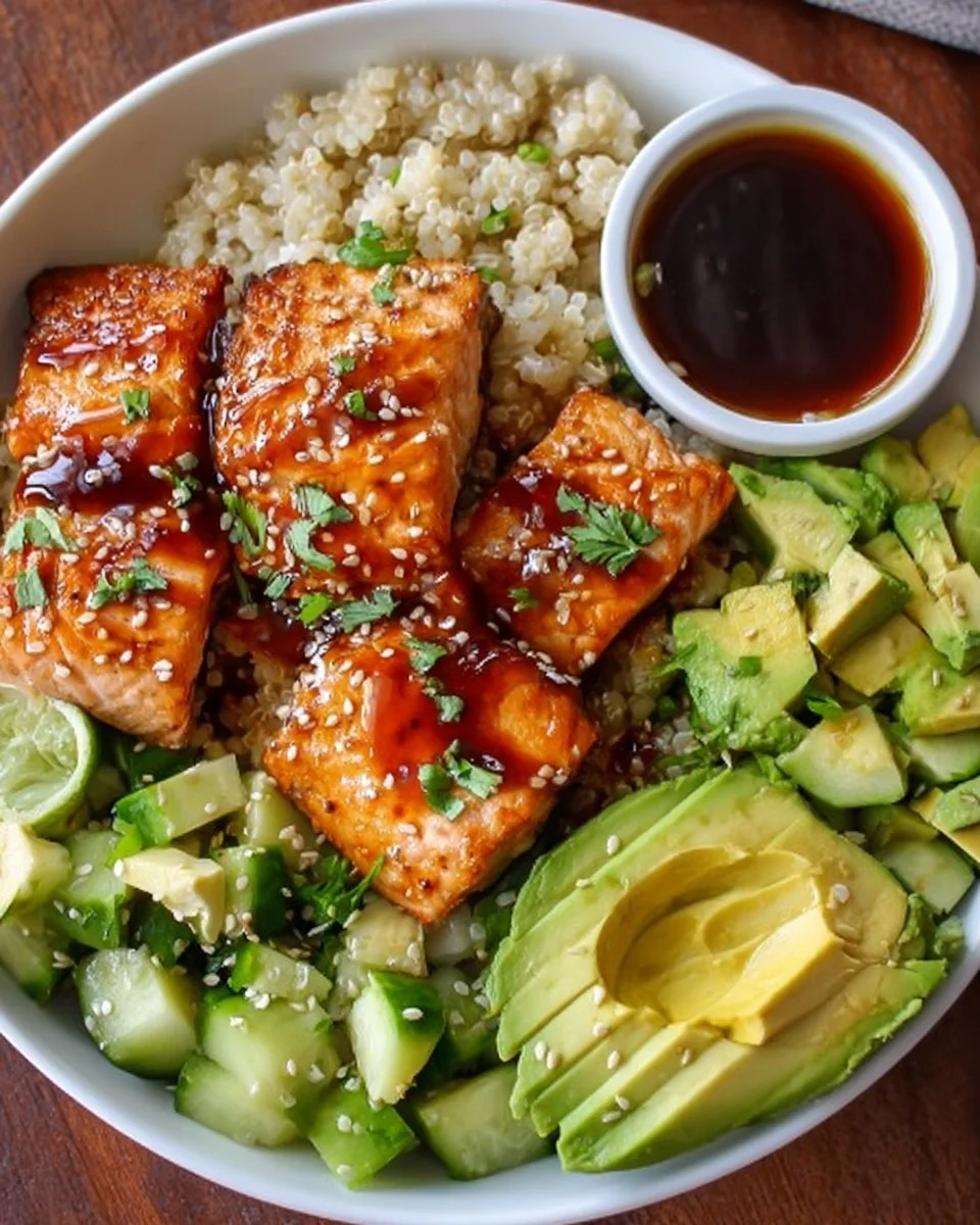 Honigglasierte Lachs-Bowl: Schnelles, Gesundes &amp; Leckeres Abendessen