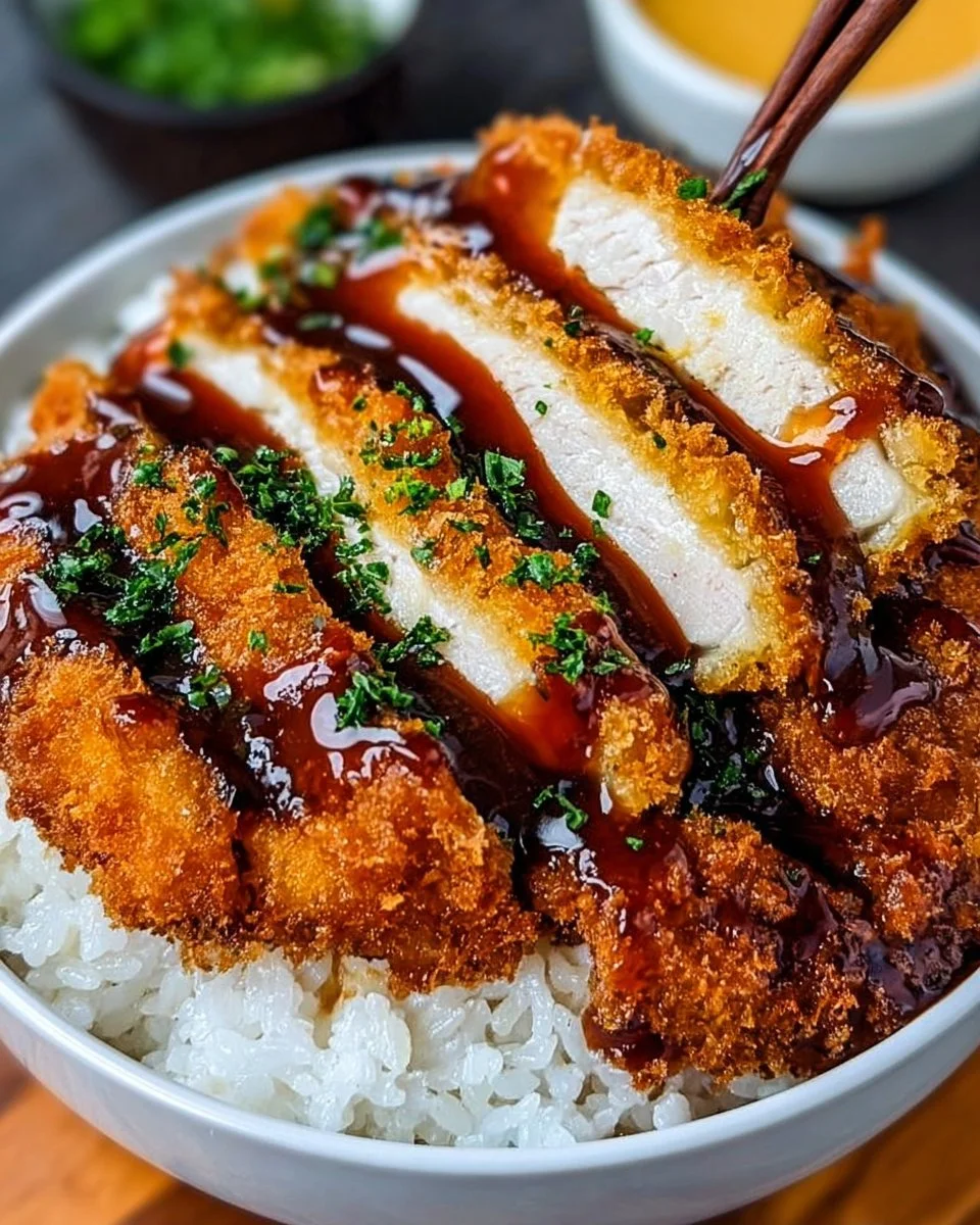 Japanese Katsu Bowls with Tonkatsu Sauce