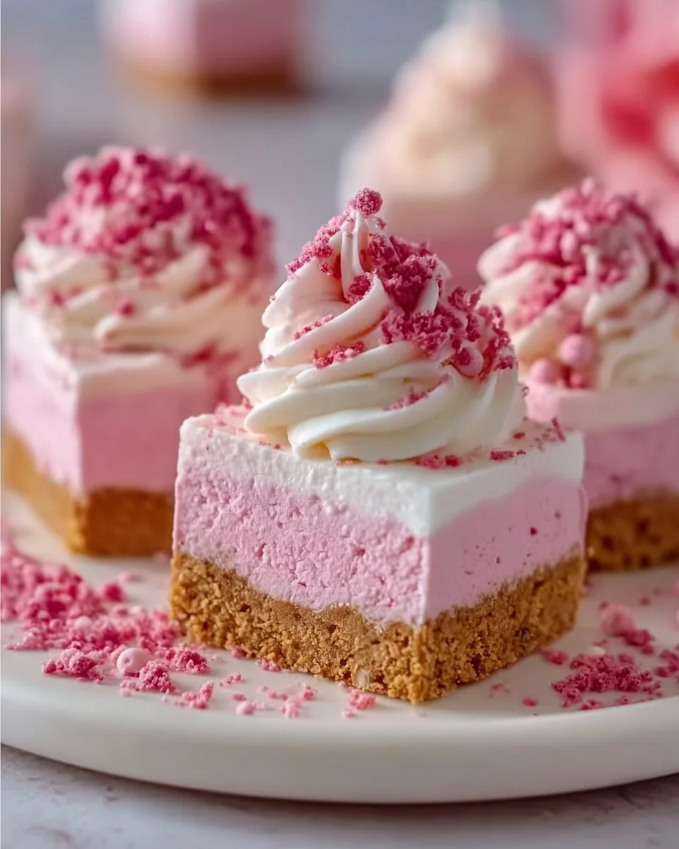 Keine Backen Pink Velvet Käsekuchen Bites für festliche Süße