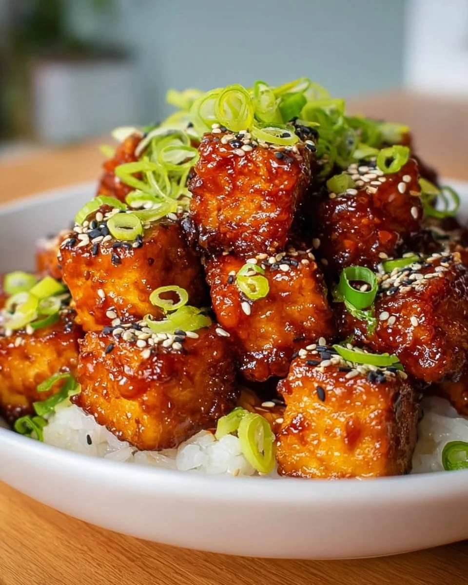 Knuspriger Klebriger Tofu