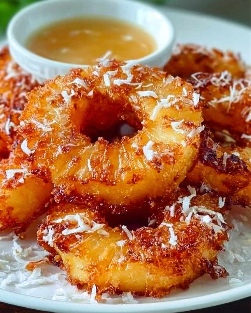 Rum-Soaked Fried Pineapple | Tropical Dessert