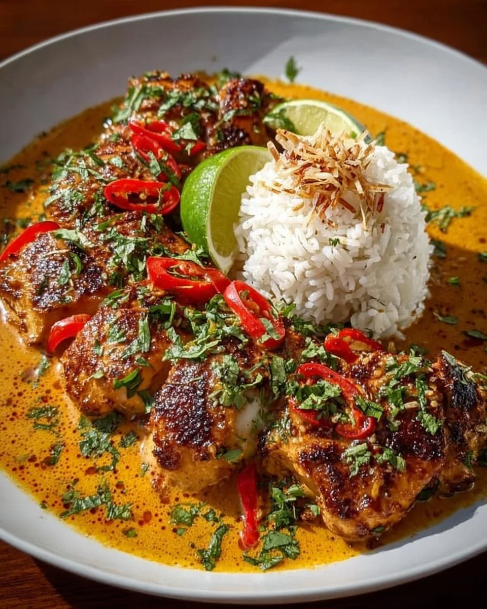 Scharfes brasilianisches Kokosnuss-Hühnchen