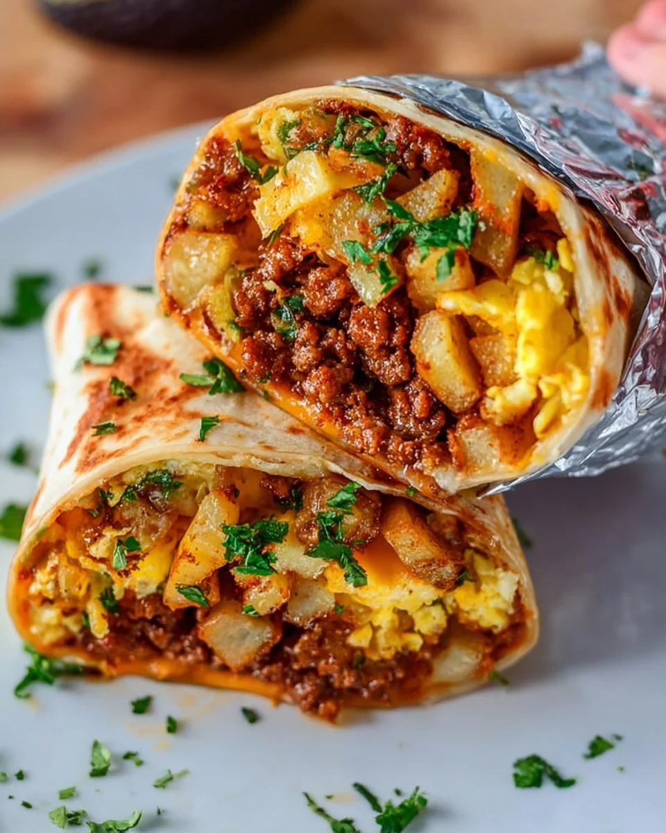Spicy Chorizo Breakfast Burrito
