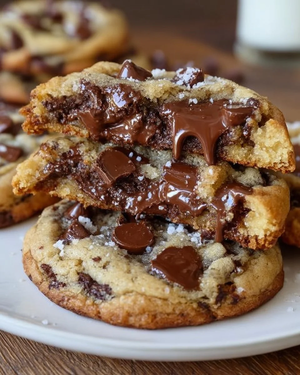 Ultra dicke Kekse im Bäckerstil mit Schokoladenstückchen – knusprige Ränder, zähe Mitte und vollgepackt mit Schokolade!