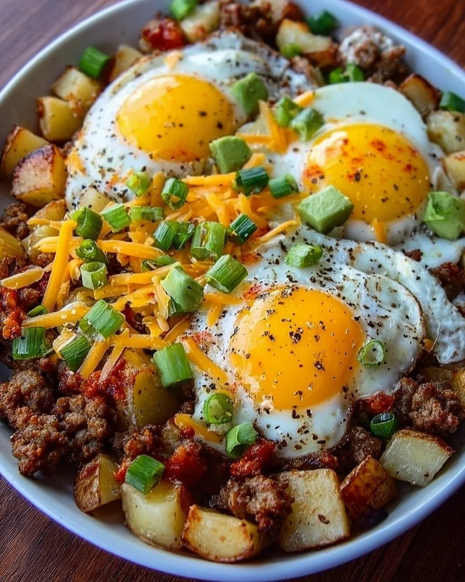 Wurst- und Kartoffel-Frühstücksschalen