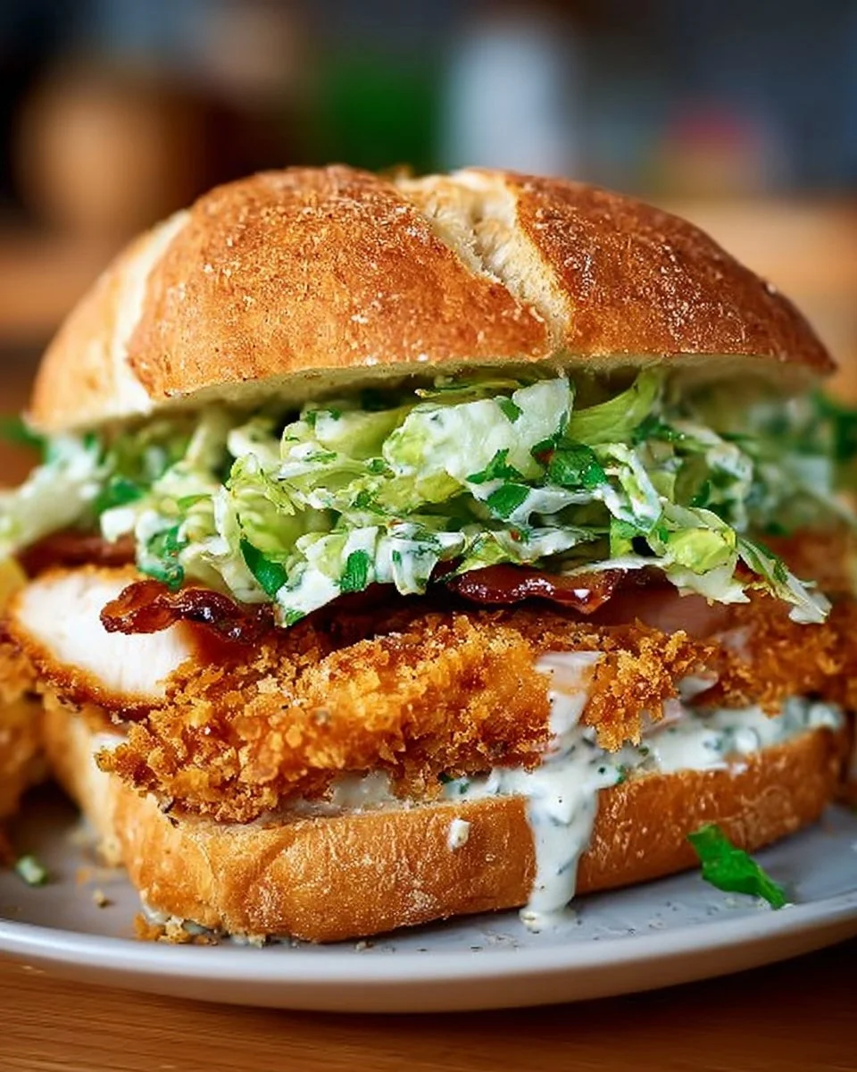 Crispy Chicken Caesar Sandwich mit Truthahn-Speck: Ein schmackhafter Twist