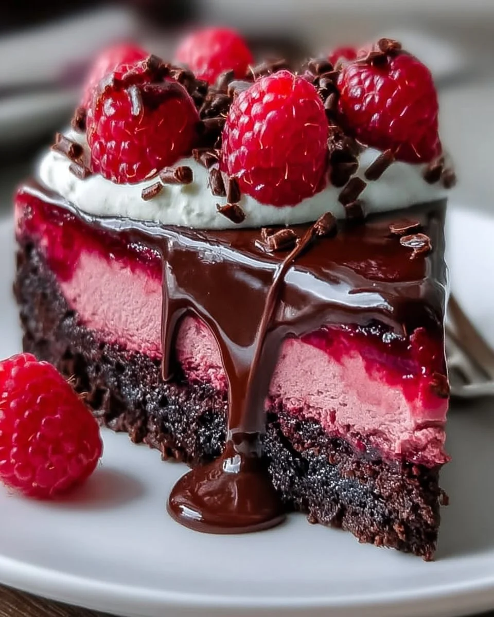 Dekadent Dunkle Schokoladen-Himbeer-Käsekuchen, die Sie lieben werden