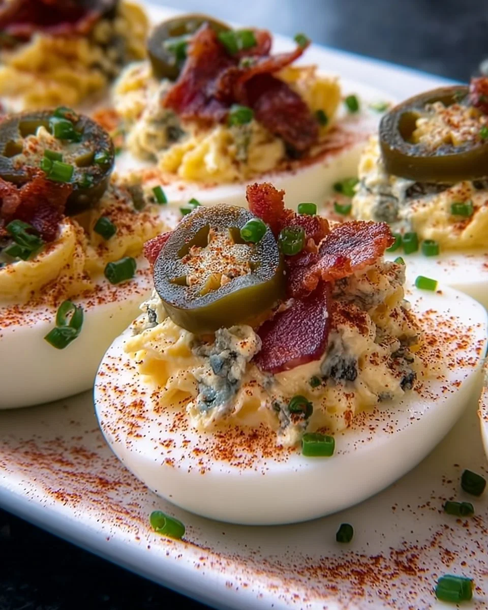 Jalapeño-Popper-geräucherte Eier