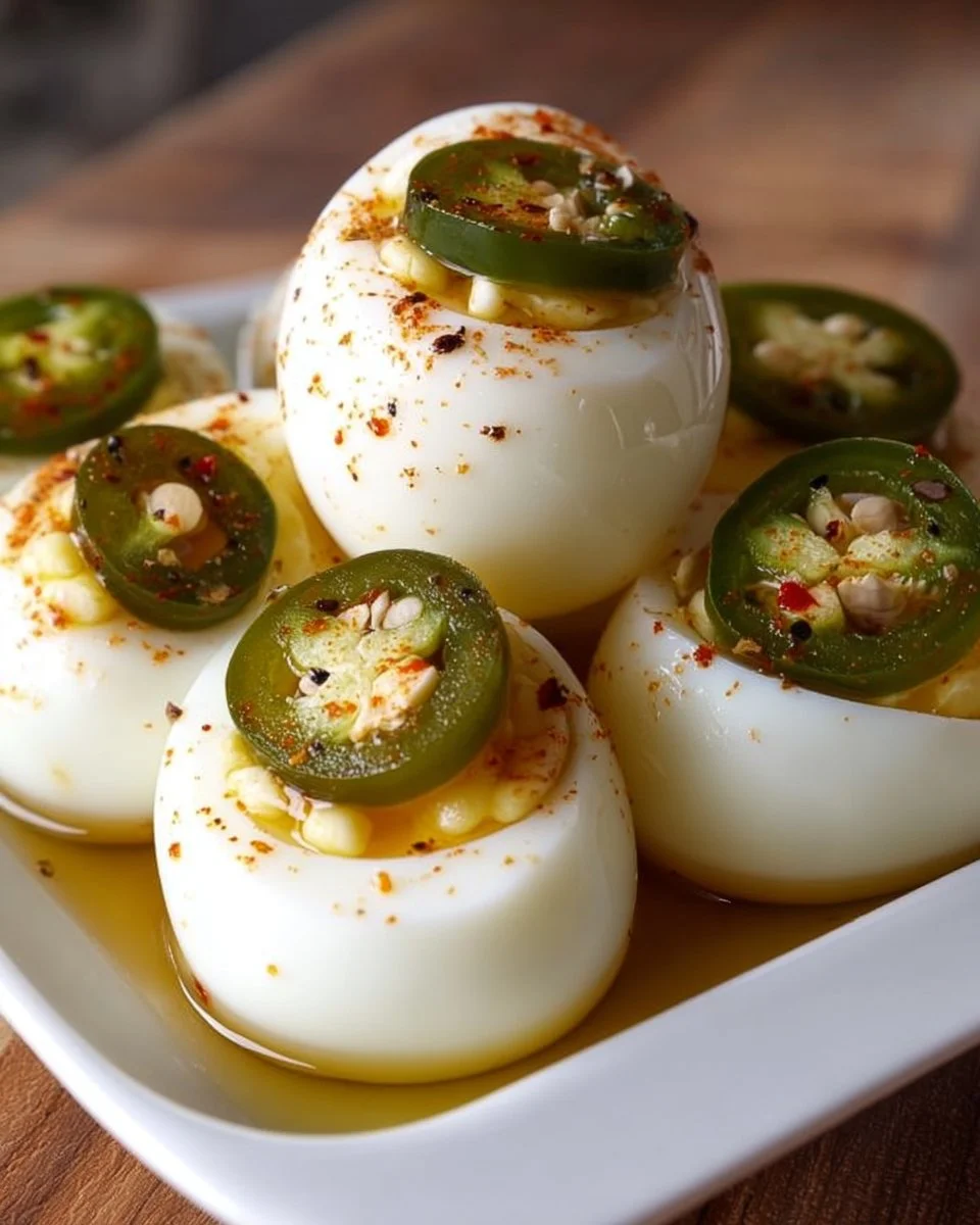 Scharfe Jalapeño-Eingelegte Eier