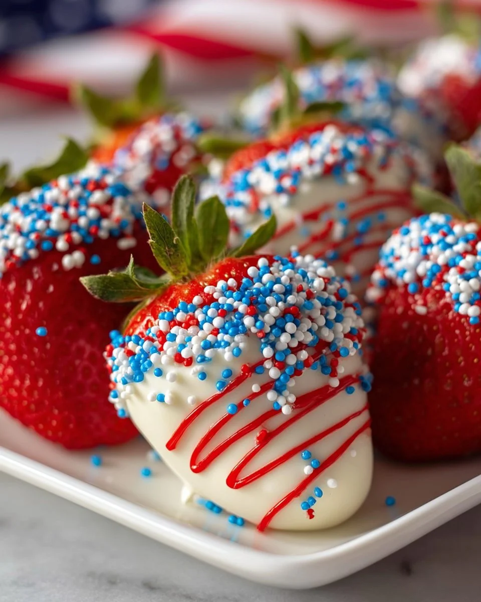 4th of July Chocolate Covered Strawberries