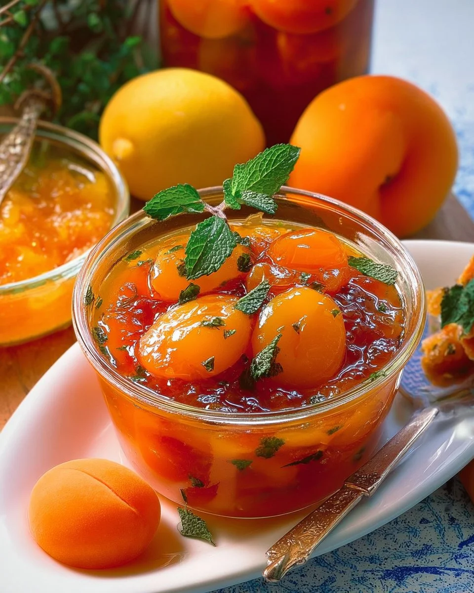 Aprikosen-Orangen-Marmelade mit Minze
