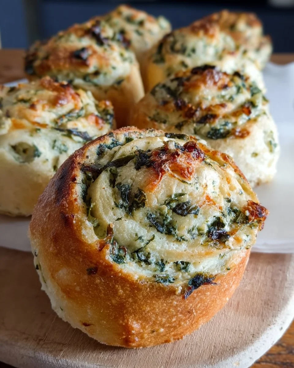 Einfache Bärlauch-Käse-Brötchen