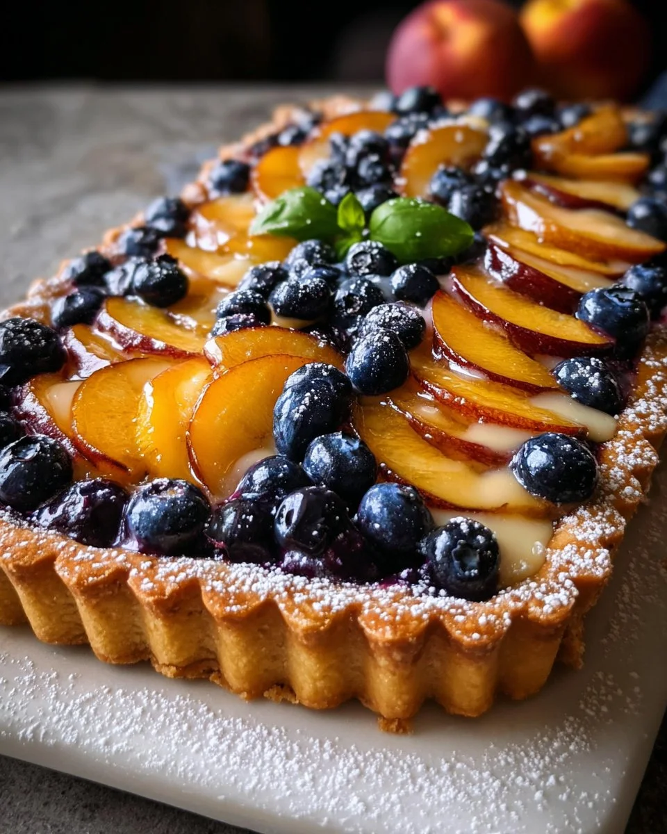 Fresh Nectarine and Blueberry Tart