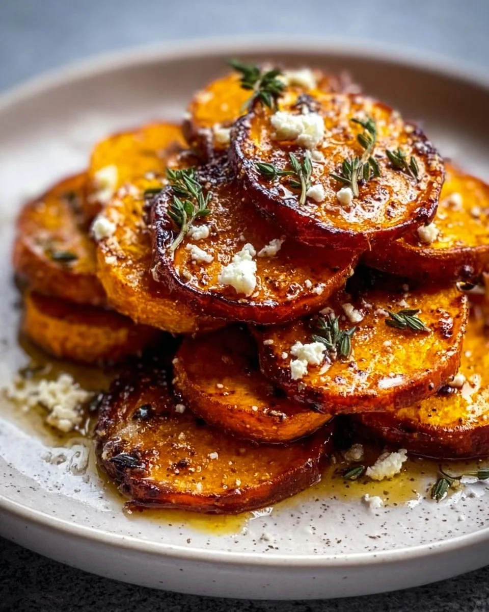Gebratene Süßkartoffelscheiben mit Honig und Feta: Ein Unglaublich Essenzielles Rezept für Gaumenfreuden