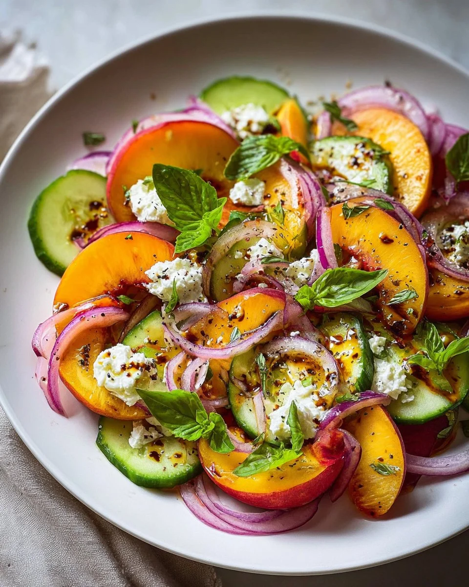 Nectarine Salad with Cucumber