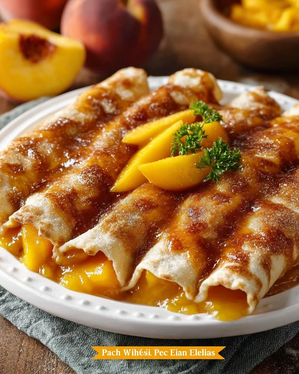 Peach Pie Enchiladas