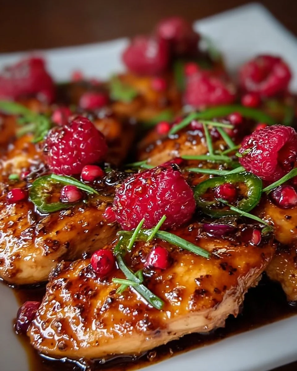 Süß &amp; Würziges Jalapeño-Raspberry-Hühnchen