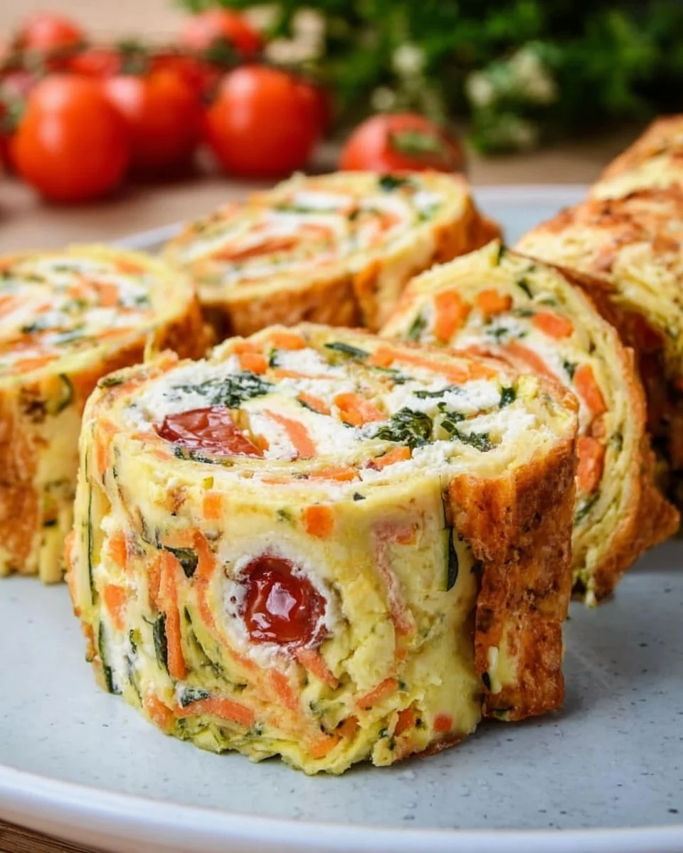 Vegetarische Gemüserolle mit Frischkäse &amp; Feta