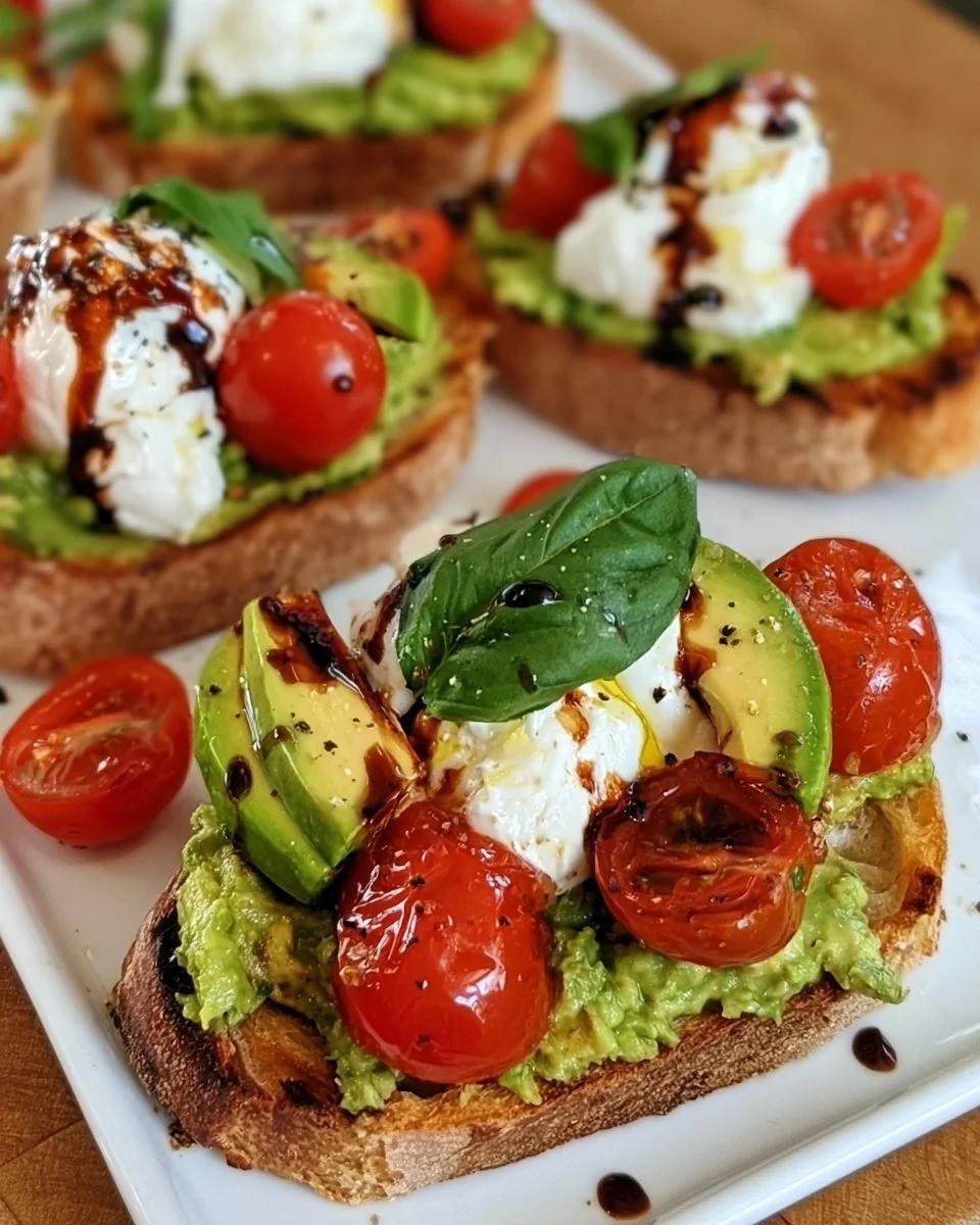 Avocado Burrata Bruschetta für schnelle Gäste-Highlights