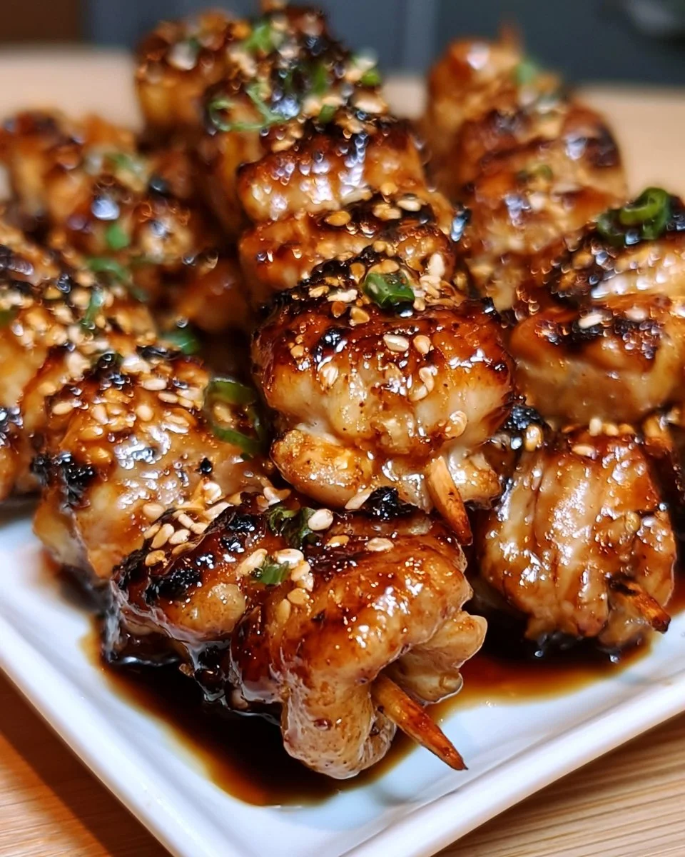 Japanische Hähnchenspieße