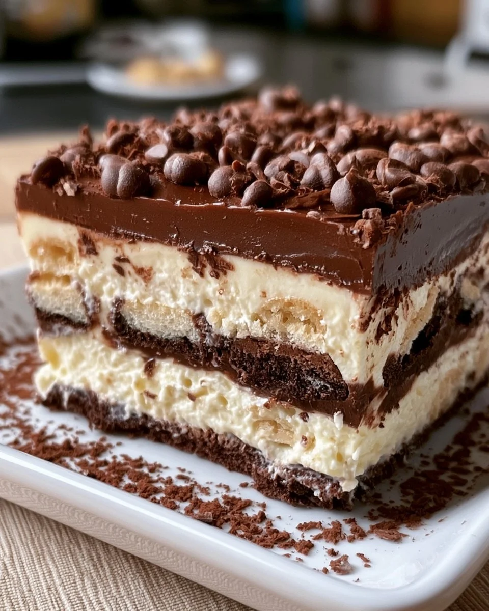 Schokoladenkuchen mit Quarkfüllung